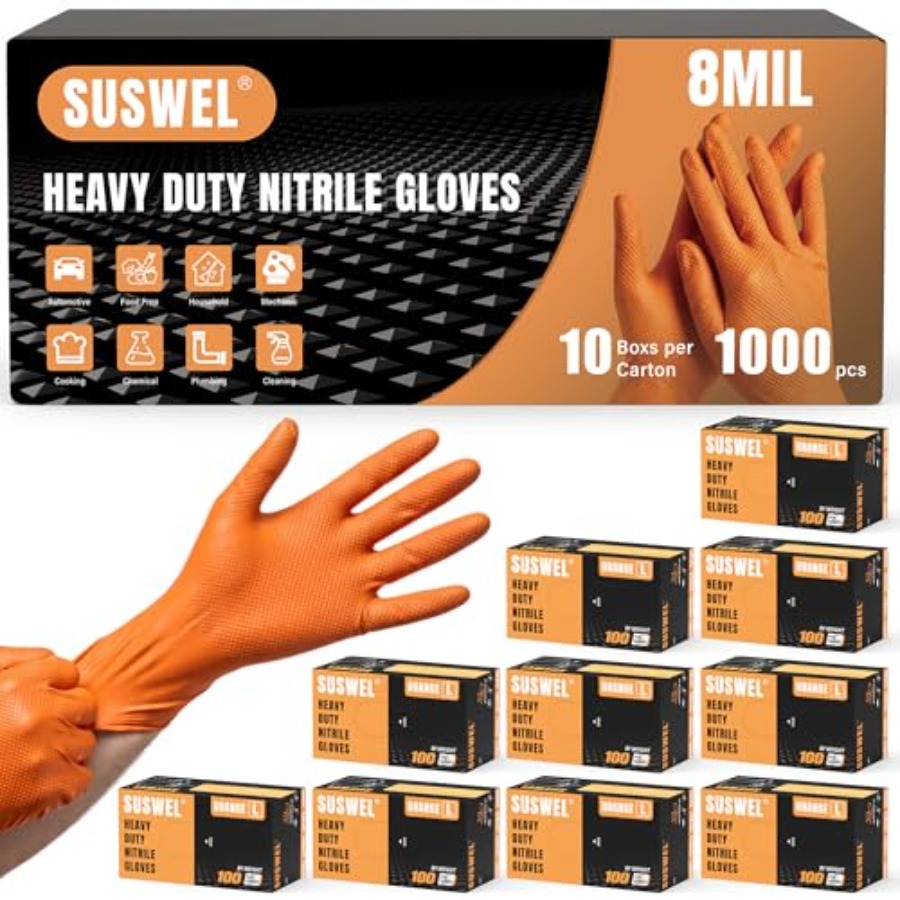 Nitrile Mechanic Glove - Sarung Tangan Nitril Oranye HEAVY DUTY