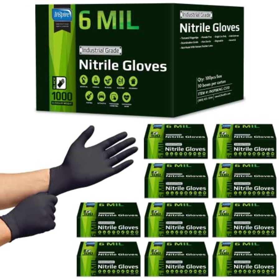 Nitrile Mechanic Glove - Sarung Tangan Nitril Hitam Inspire HEAVY