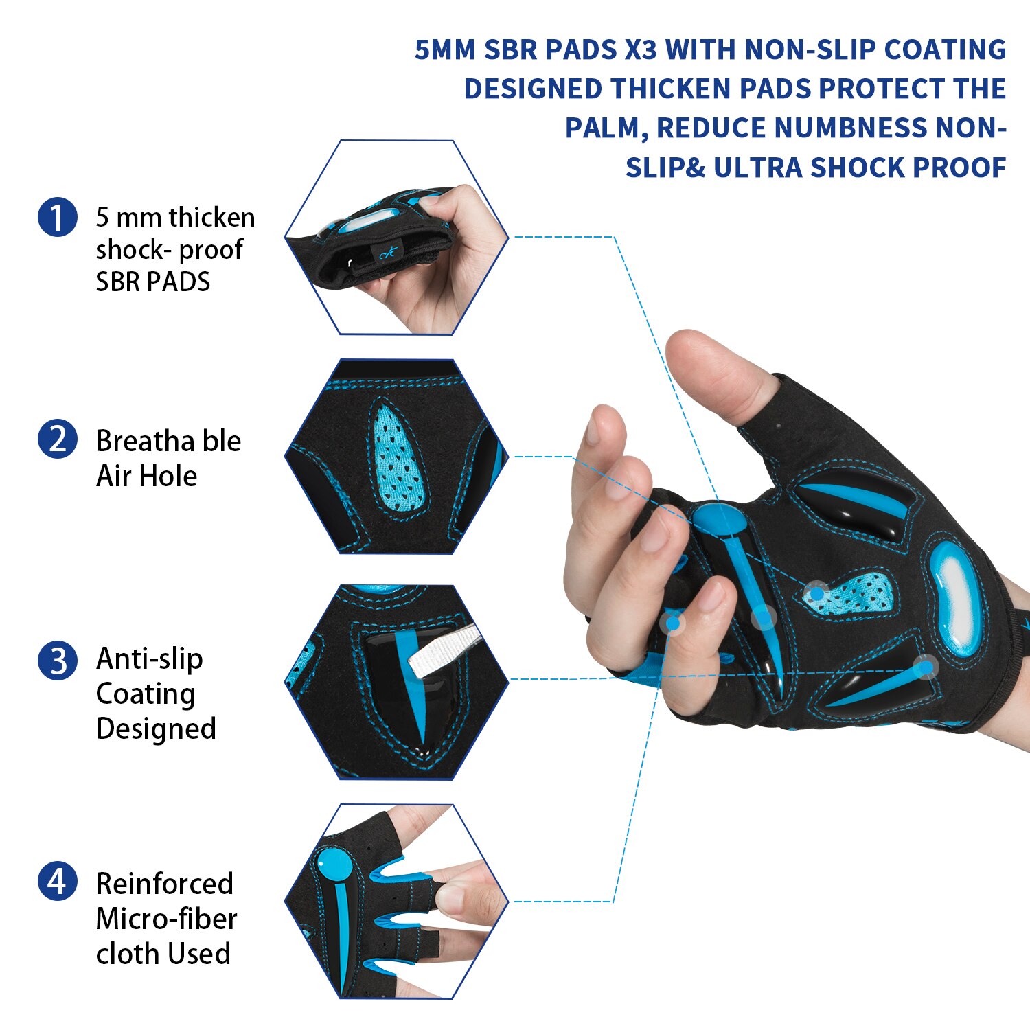 MOREOK sarung tangan bersepeda - Cycling Glove Padded ulasan dan harga