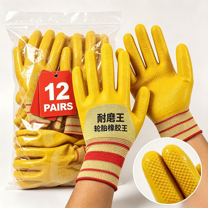 Sarung Tangan Kerja Karet Late - Nitrile Mechanic Glove ulasan dan harga