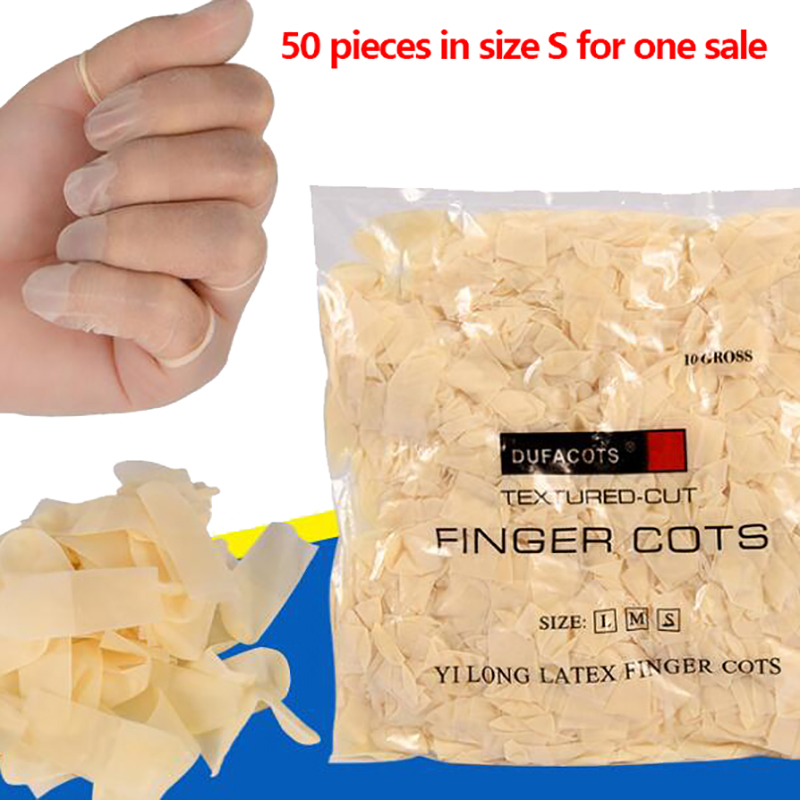 50pcs/pak Sarung Jari Lateks S - Latex Disposable Glove ulasan dan harga