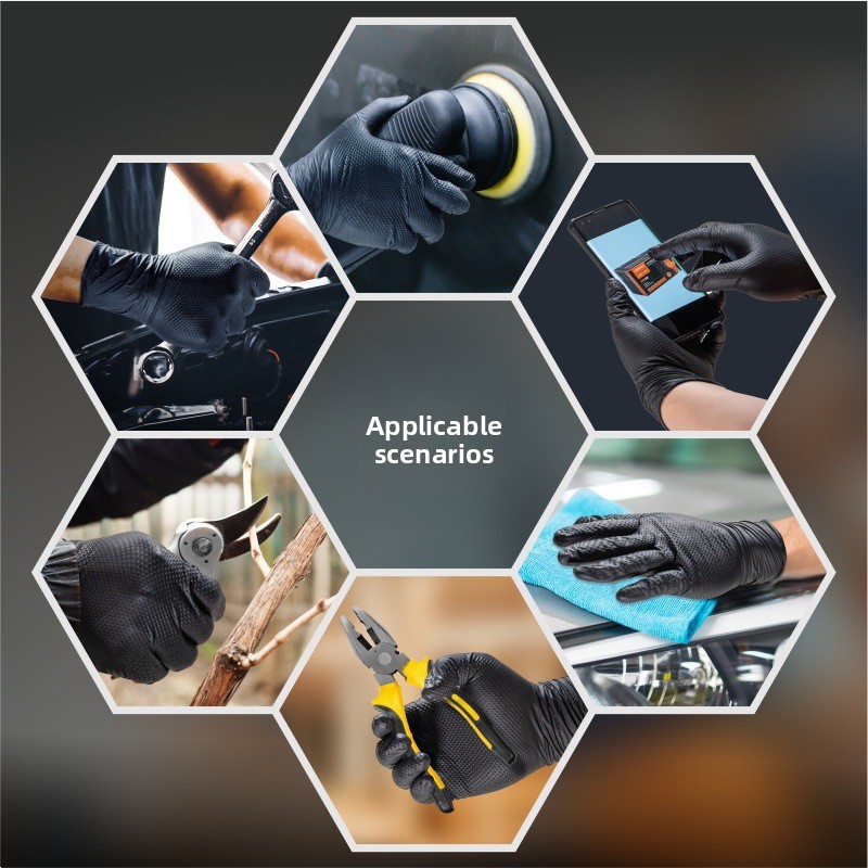 Sarung Tangan Nitril Pola Berl - Nitrile Mechanic Glove ulasan dan harga