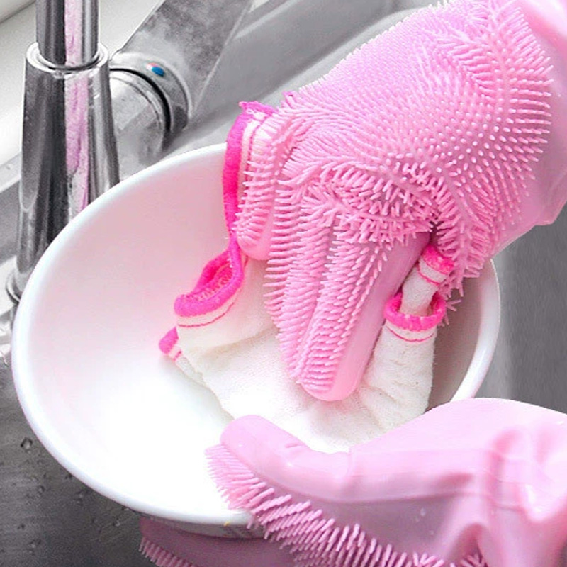 1 Pasang Sarung Tangan Silikon - Rubber Glove Cleaning ulasan dan harga
