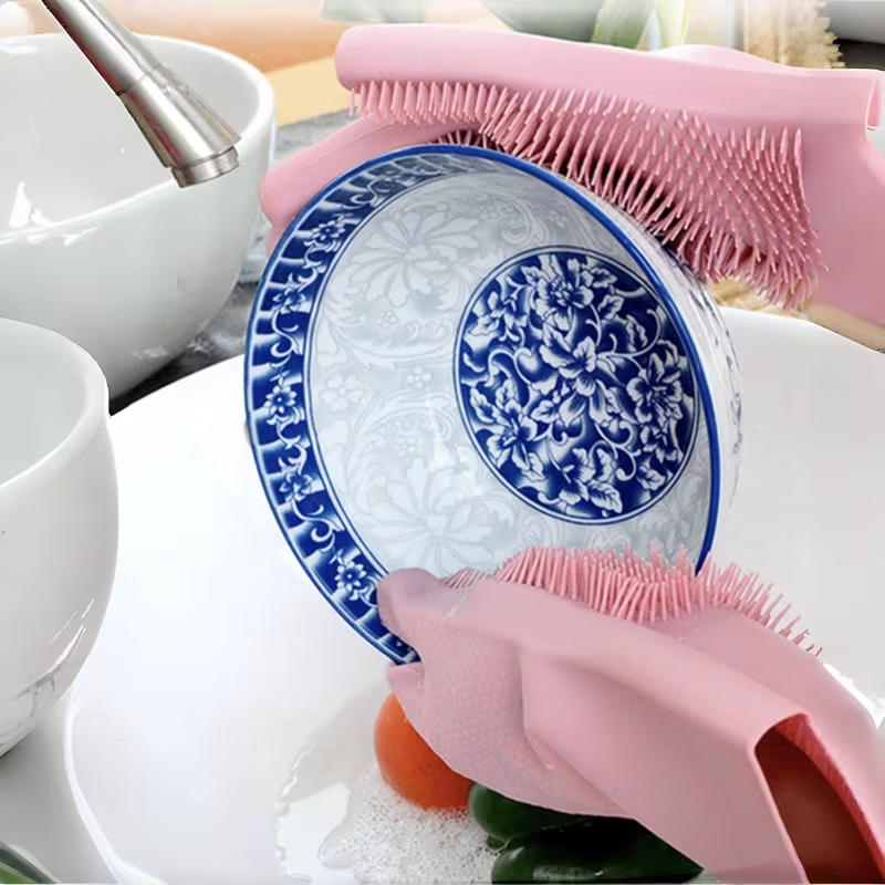 1 Pasang Sarung Tangan Silikon - Rubber Glove Cleaning ulasan dan harga