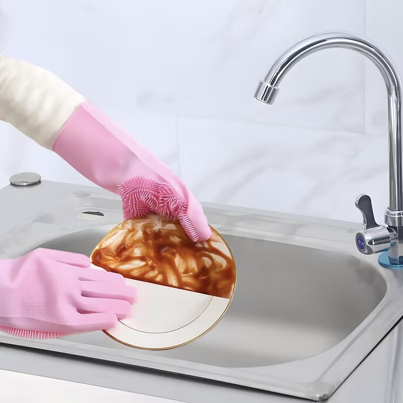 1 Pasang Sarung Tangan Silikon - Rubber Glove Cleaning ulasan dan harga