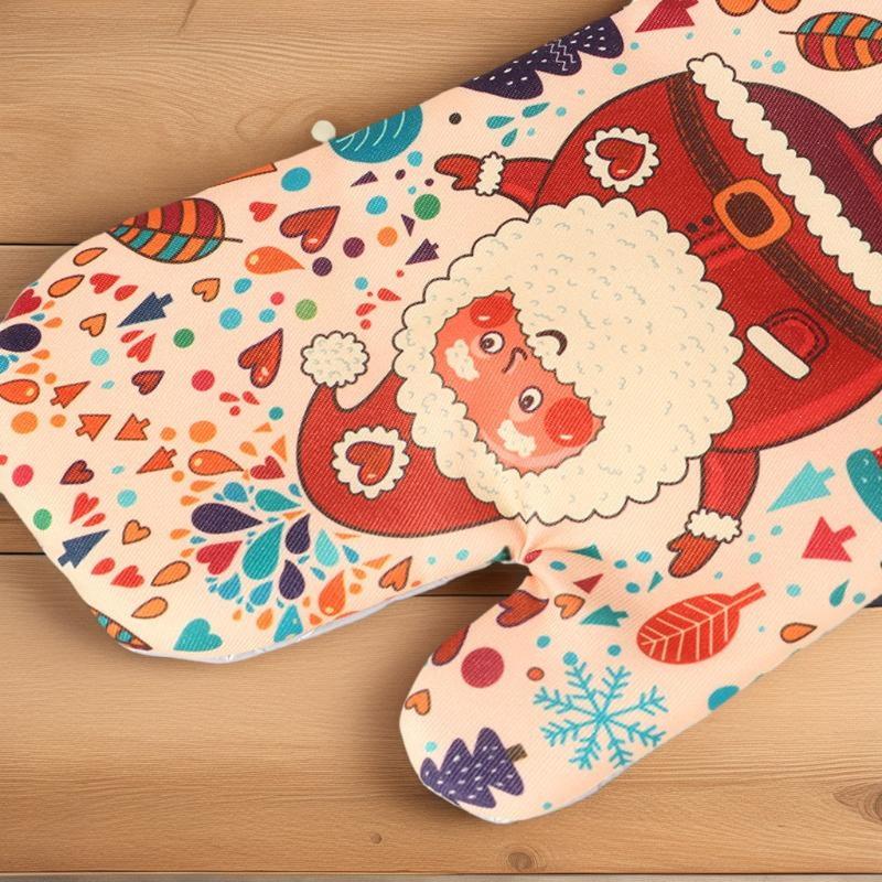 Sarung Tangan Oven Natal Set P - Oven Mitt Silicone ulasan dan harga
