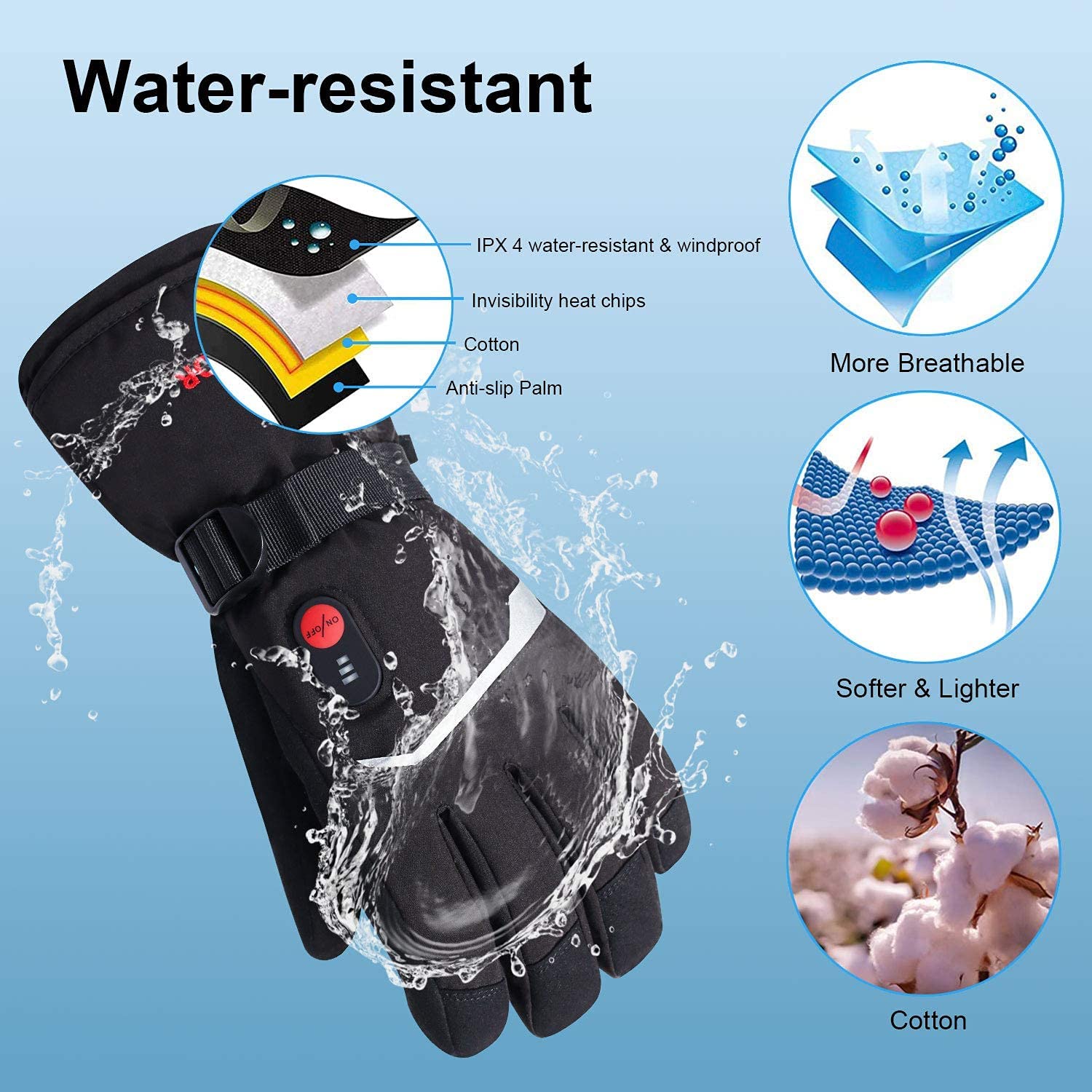Salju rusa musim dingin sarung - Ski Glove Waterproof ulasan dan harga