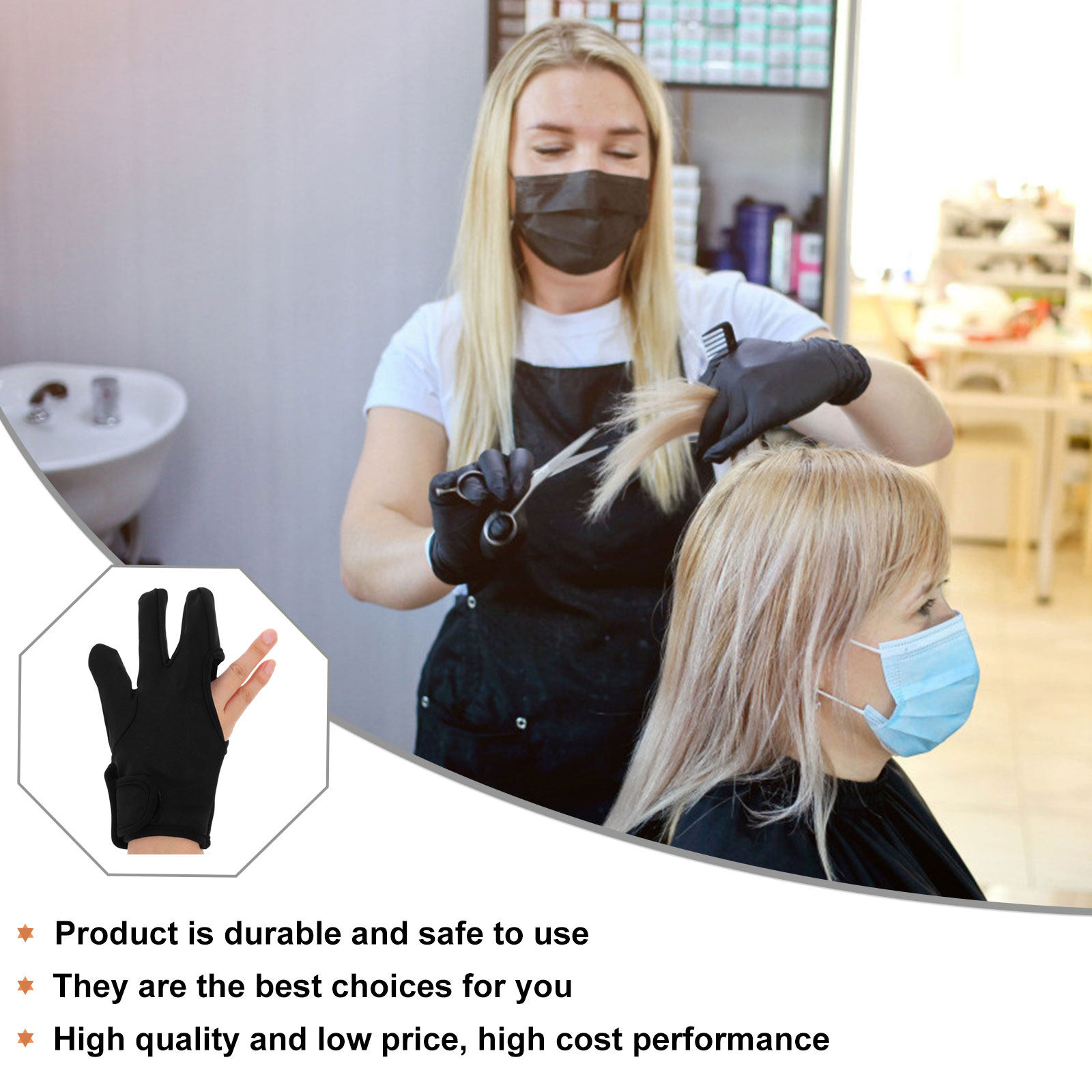 Sarung Tangan Penata Rambut 3  - Heat Resistant Glove ulasan dan harga